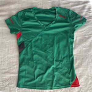 Janji Run for Kenya Green V-Neck Athletic T-Shirt - Medium